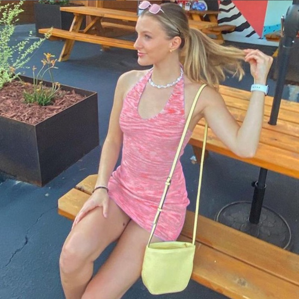 halter knitted dress